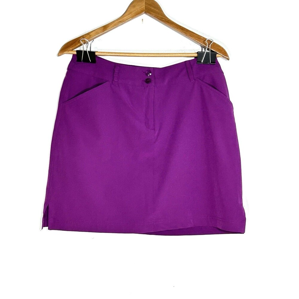 Callaway Golf Skort Purple‎ Stretch Athletic Skirt Shorts Womens 8 Pockets